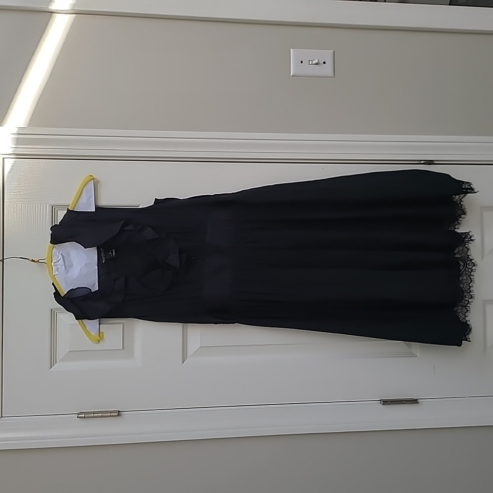 White house black market black silk dress